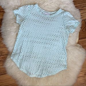 WILFRED Mint Green Mesh Scoop Neck T-shirt XS